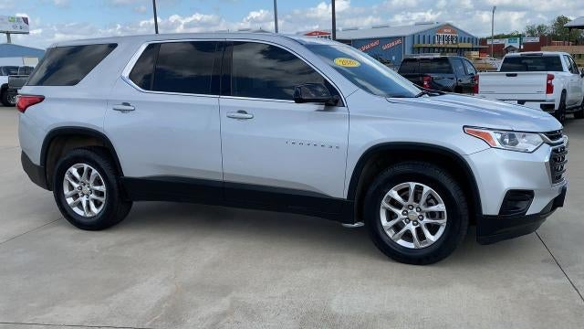 Used 2020 Chevrolet Traverse LS with VIN 1GNERFKW3LJ276792 for sale in Durant, OK